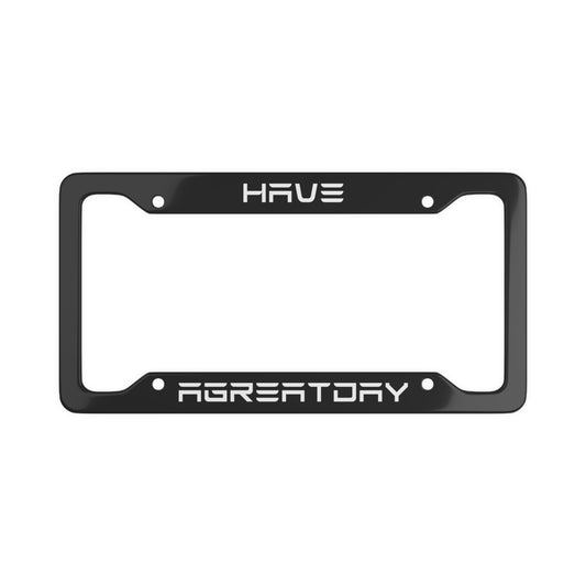 Have Agreatday White/Black Tesla License Plate Frame