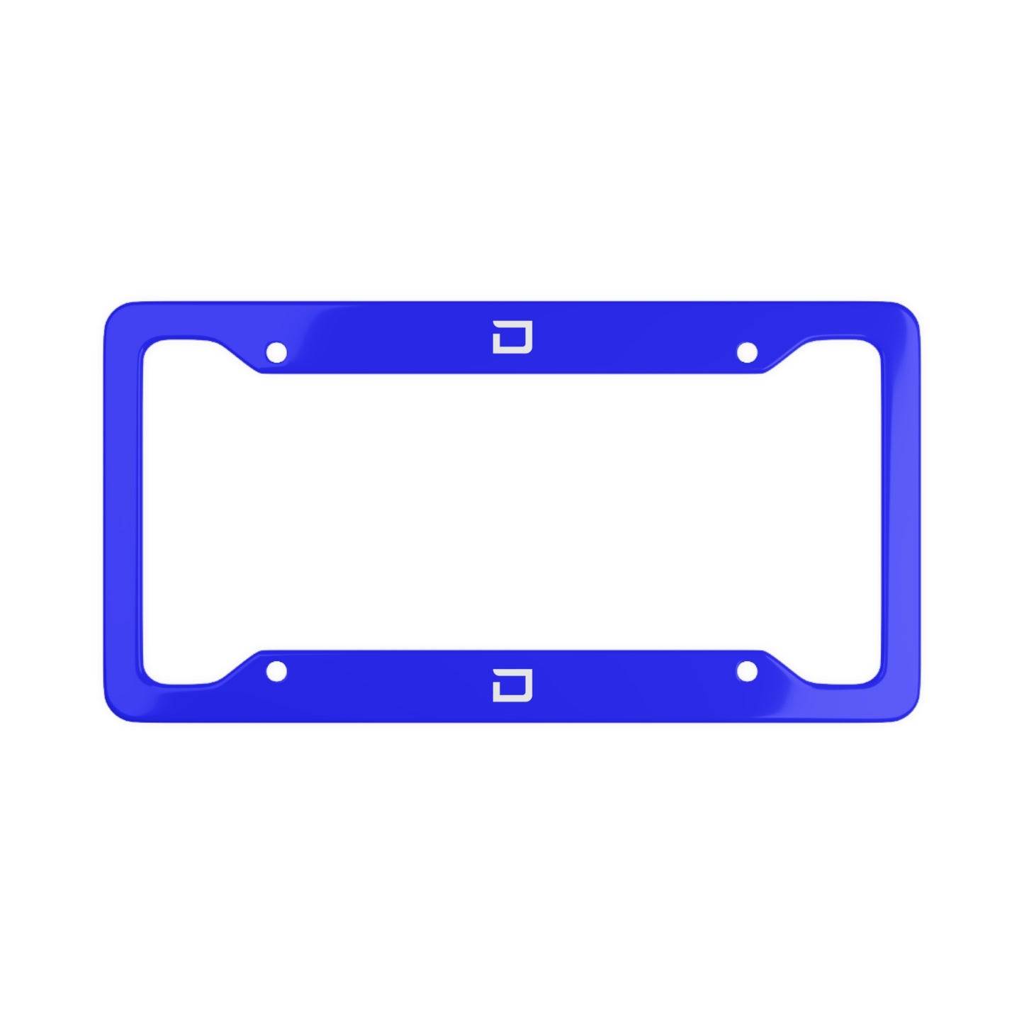 D D White/Blue Tesla License Plate Frame